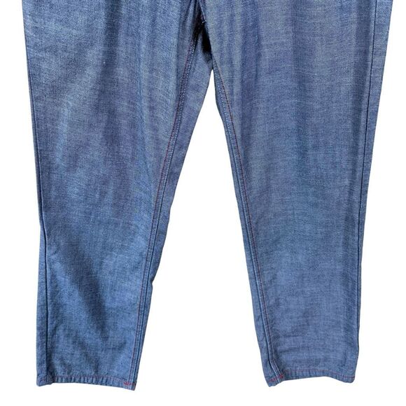 Qruel Red Stitch Straight Leg Denim Jeans Mens Size 32 - Picture 4 of 9